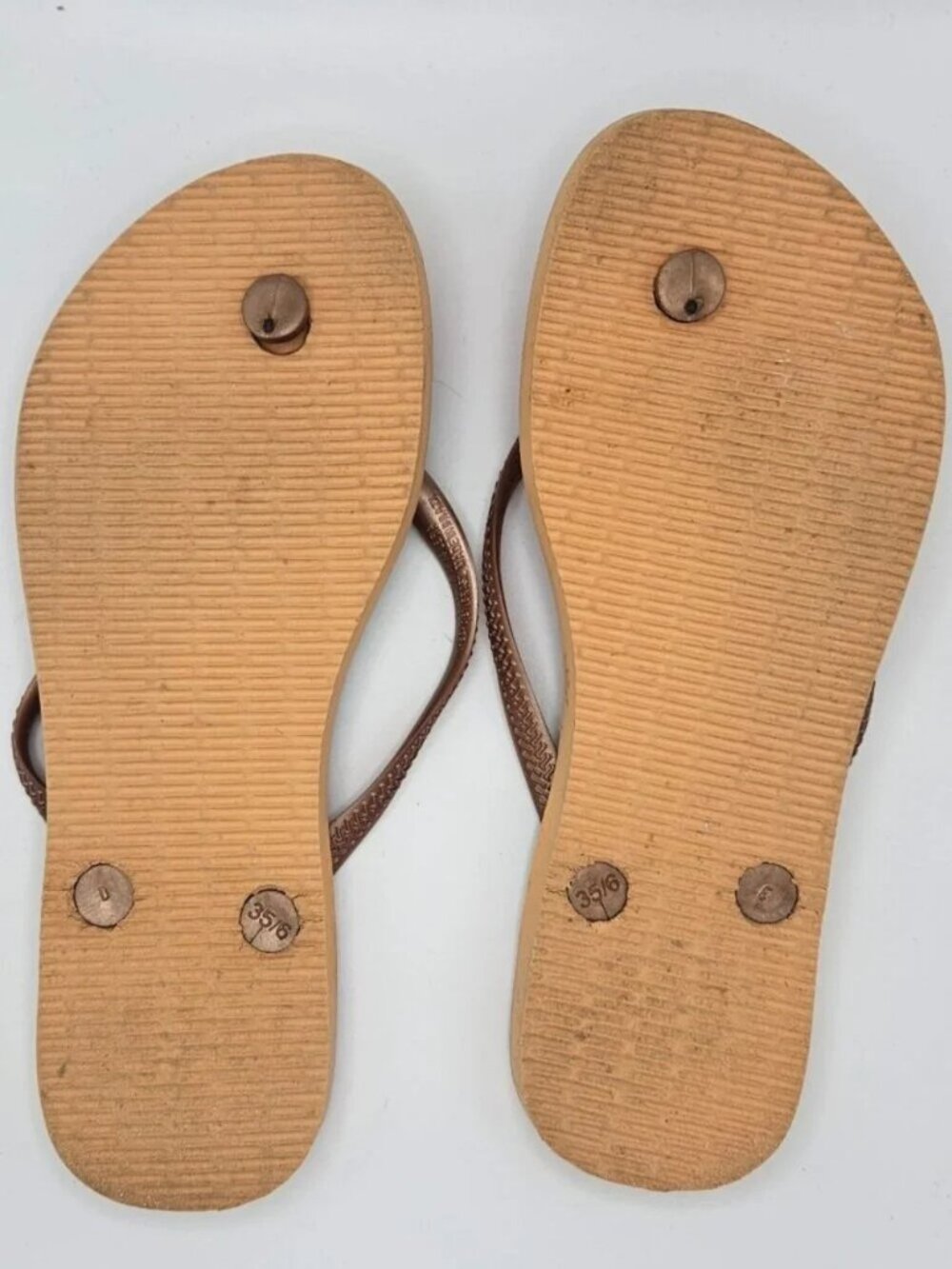 HAVAIANAS Slim Tropical Hibiscus Flip Flops Size 6 - Picture 3 of 3
